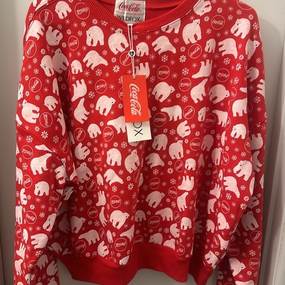 NWT Wildfox Coca-Cola Coke Fifi Aura Orange Red Sweatshirt size Medium - Picture 5 of 12